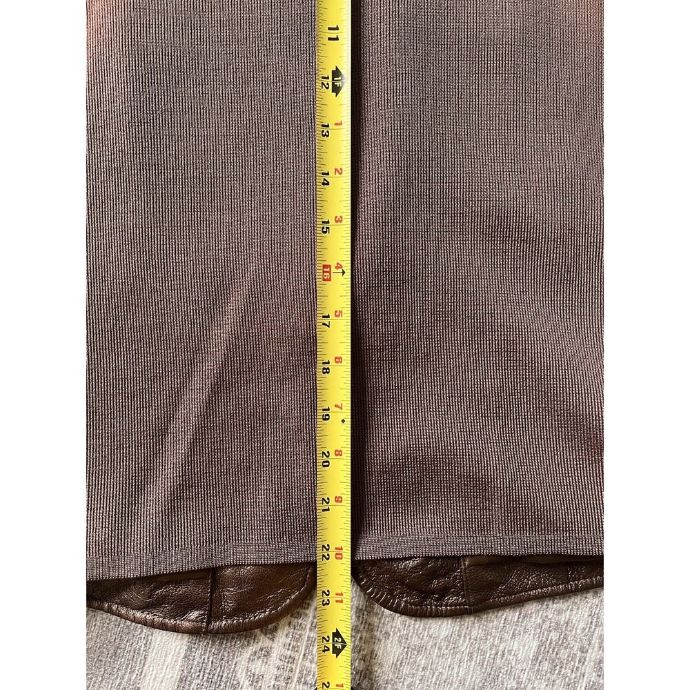 NYGARD Bronze Leather Knit Zip Jacket Blazer - Picture 7 of 7